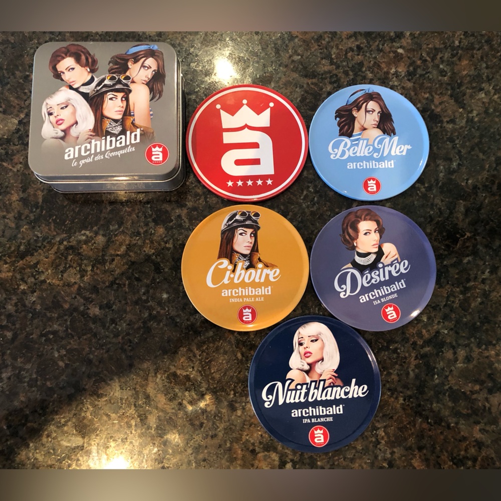 Archibald Beer Pin up Coaster Set
